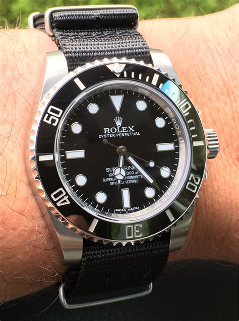 rolex 114060 nato|rolex model 114060.